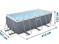 Basen ogrodowy stelażowy 412x201x122cm Bestway 56722-17w1