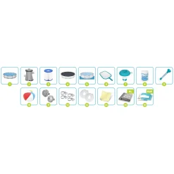 Basen stelażowy ogrodowy Bestway okrągły rodzinny 366x76 cm zestaw 16w1