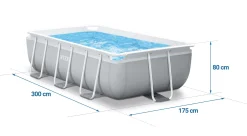 Basen stelażowy ogrodowy 300x175 Intex zestaw 26784
