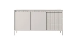 Beżowa Komoda 153cm Szeroka z szufladami SENSO