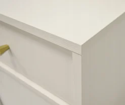 BEŻOWA KOMODA 83 cm AVILA METALOWE ZŁOTE Nogi Uchwyty 2D2S
