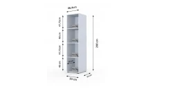 Biała Garderoba Szafa 350 cm Gładka Uchwyty 5 Kolorów Dk