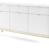 Biała komoda AMBER 154 cm z metalowymi nogami