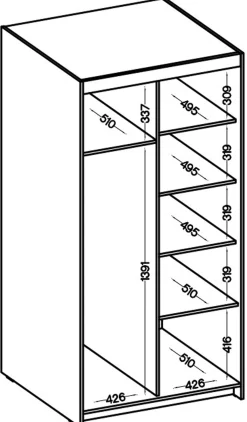 Biała szafa dwudrzwiowa 90 cm KUBA