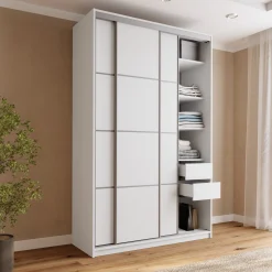 Biała szafa przesuwna 150 cm TOP MAX
