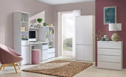 Biała szafa uchylna ubraniowa ARCA 80 cm AR1