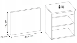 BIAŁA szafka łazienkowa z blatem 50 cm NOVA WHITE 82-50 z szufladami