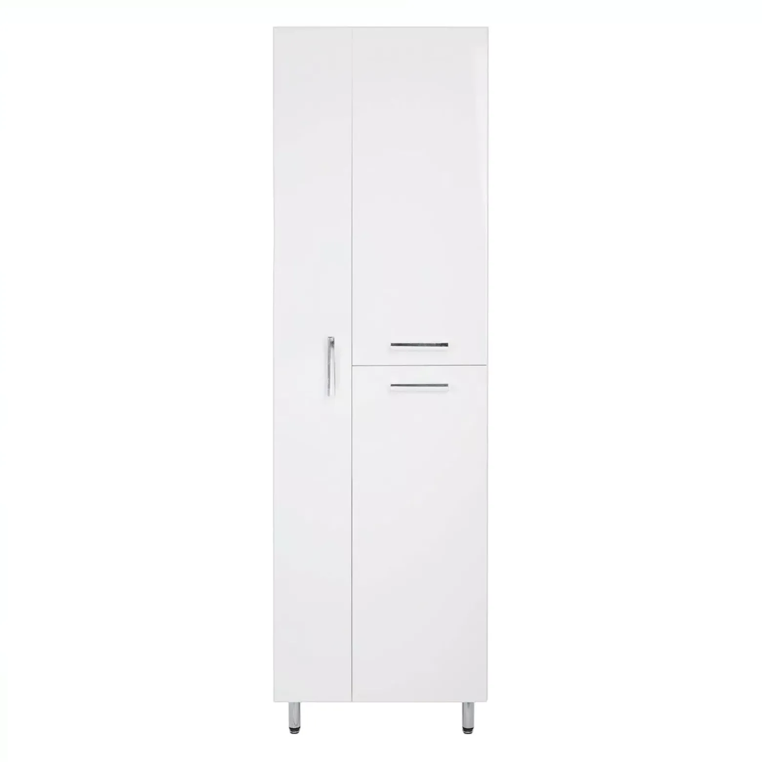 Biały Słupek Łazienkowy na mop 55x180 Front Połysk Szafka