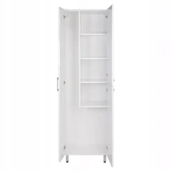 Biały Słupek Łazienkowy na mop 55x180 Front Połysk Szafka