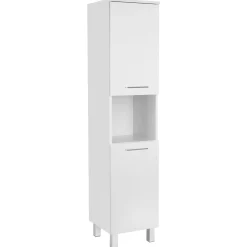 Biały Zestaw do Łazienki Stojący 80cm Szafka z Umywalką Słupek