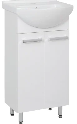 Biały Zestaw do Łazienki Stojący 45cm 4 Elementy