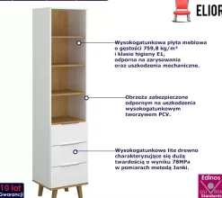 Biały skandynawski regał otwarty - Lurix