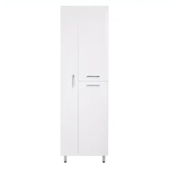 Biały Słupek Łazienkowy na mop 55x180 Front Połysk Szafka