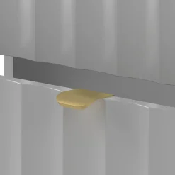 Biały Zestaw Łazienkowy 60cm Szafka z Blatem Umywalka Ryflowane Fronty