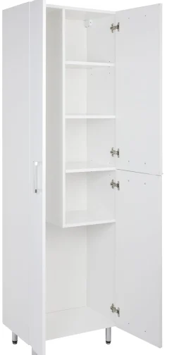 Biały Zestaw do Łazienki Stojący 55cm 6 Elementów