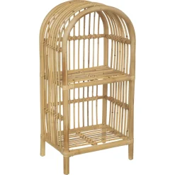 Biblioteczka na książki, rattanowa, 76 cm