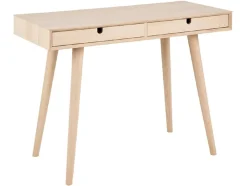 Biurko Century 100 cm z 2 szufladami dąb bielony