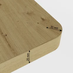 Biurko elektryczne BIMOTION 1S z regulacją 120x65x2,5 cm biały/dąb artisan