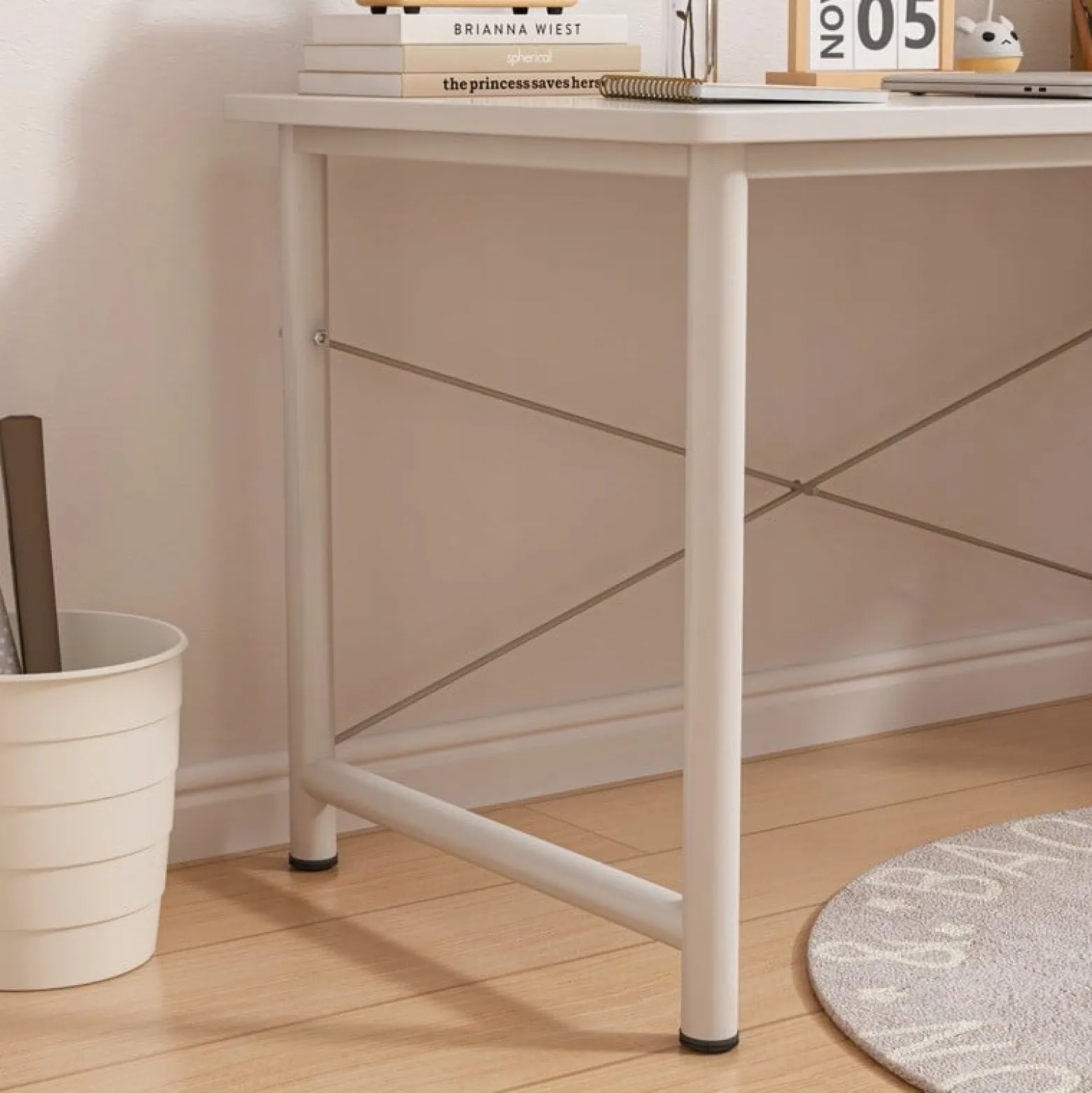 Biurko komputerowe młodzieżowe stolik białe nowoczesne loft duże 100 cm
