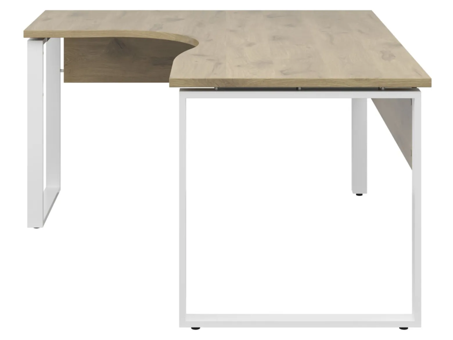 Biurko narożne Connect 160x140 cm lewe dąb viking