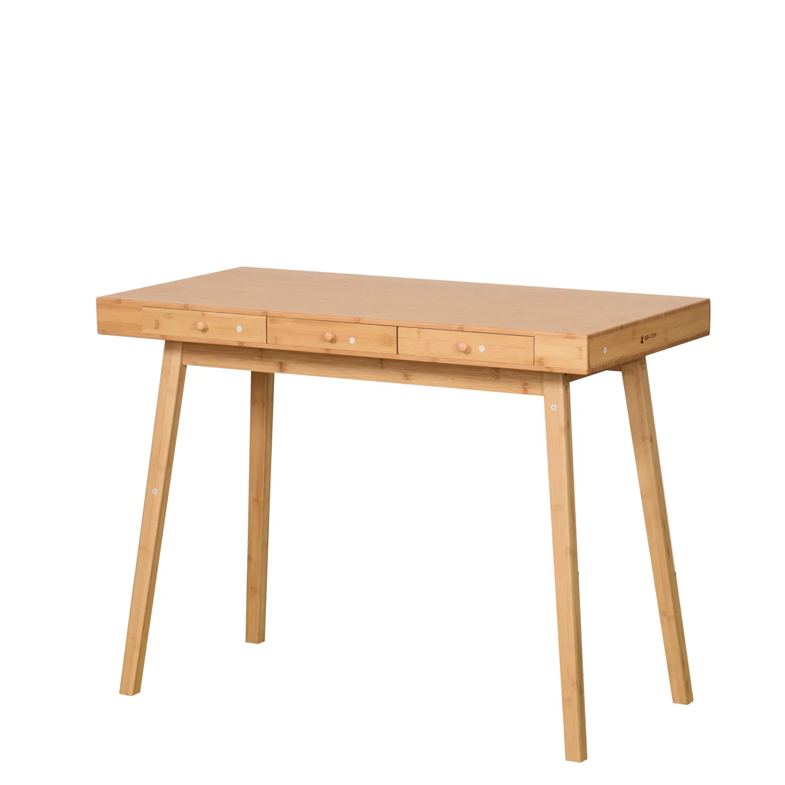 Biurko Bambusowe z szufladami Komputerowe Stolik biurowy 100x50x75cm
