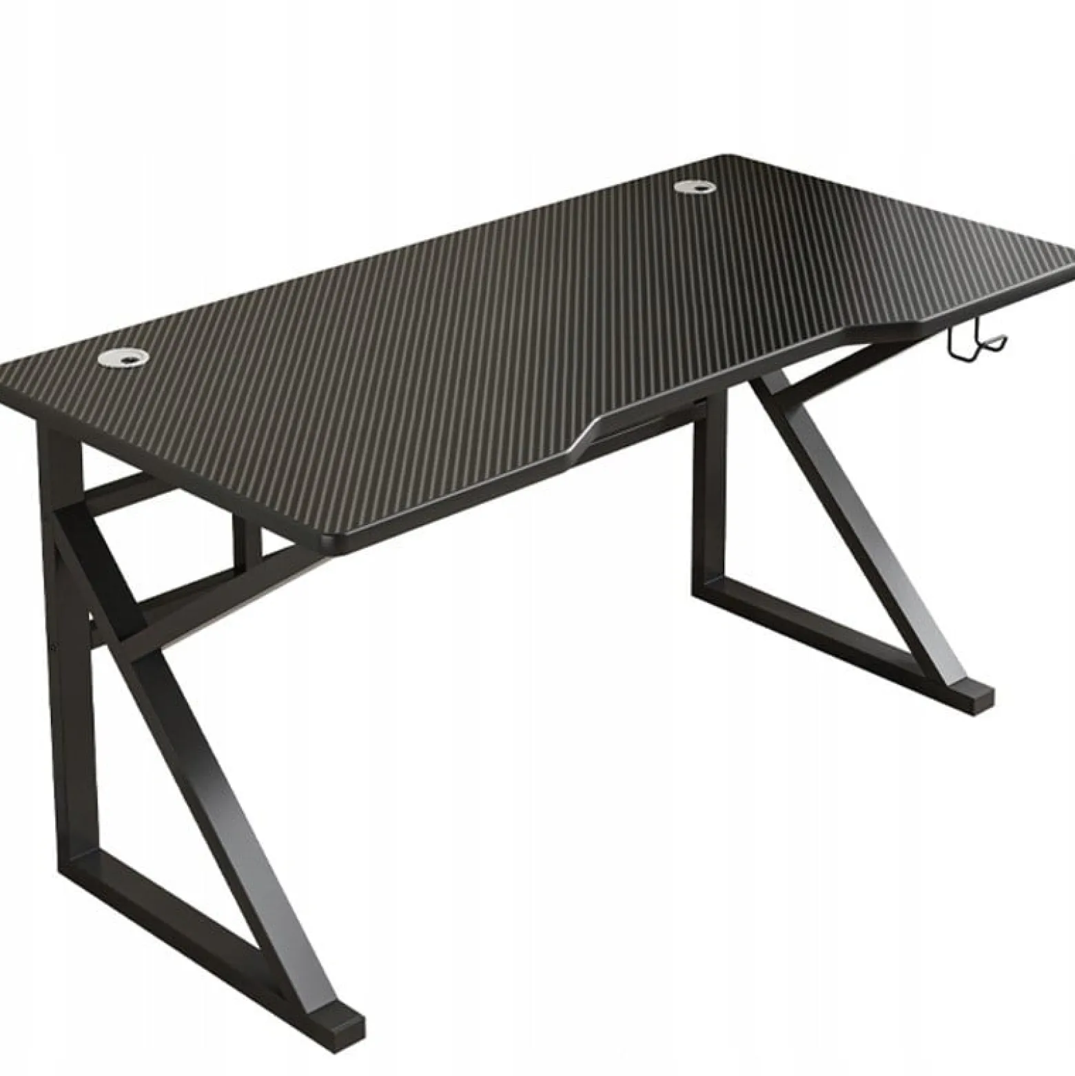 Biurko czarne dla gracza nowoczesne 120 cm