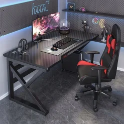 Biurko czarne komputerowe nowoczesne 120 cm