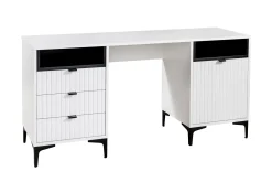 Biurko 1D3S biały/Czarny-Biały nowoczesny design