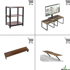 Biurko duże ciemny brąz z półkami vintage 120x60x120 VB6 Begryf