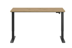 Biurko FLEXI 118cm regulowane podnoszone komputerowe - Dąb Artisan / Czarny