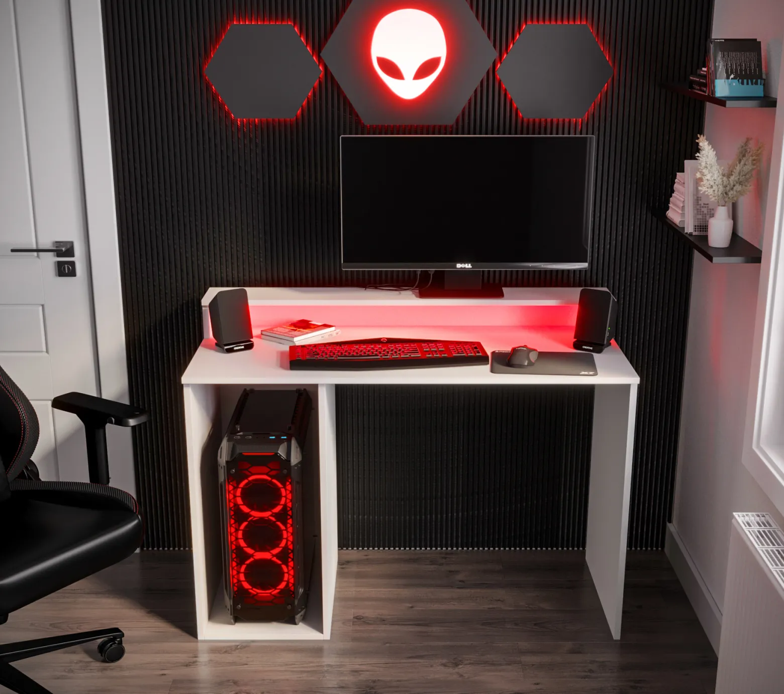 Biurko GAMER 2 - biały szer. 107 cm