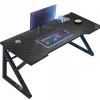 Biurko gamingowe czarne carbon nowoczesne dla gracza 120 cm
