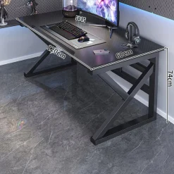 Biurko gamingowe czarne carbon nowoczesne dla gracza 120 cm