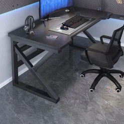 Biurko gamingowe czarne carbon nowoczesne dla gracza 120 cm