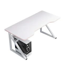 Biurko gamingowe dla gracza komputerowe białe nowoczesne loft 120 cm