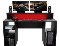Biurko Gamingowe Komputerowe Enigma Xl Led Czarne