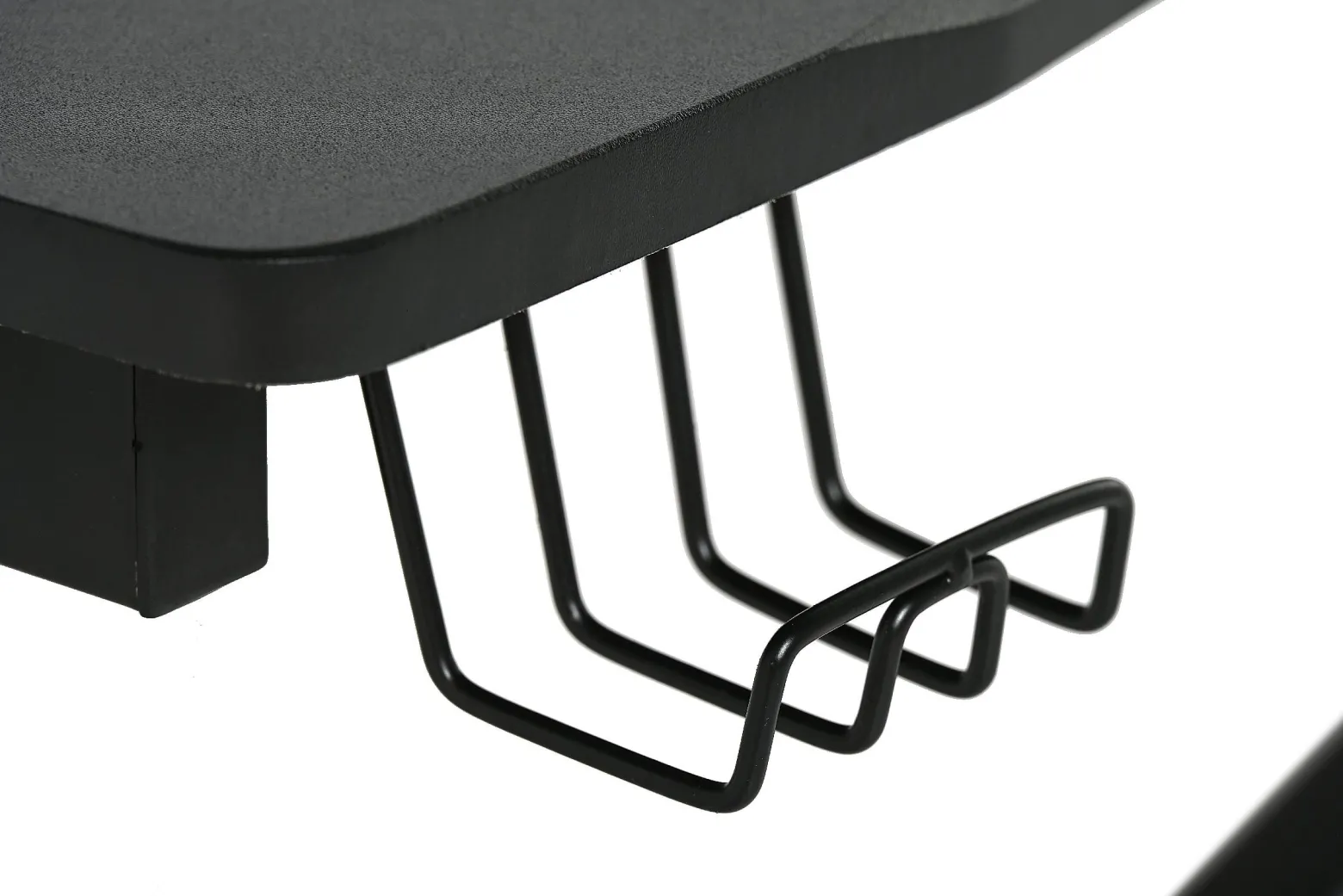 Biurko Gamingowe 115x74x76cm Mdf Stelaż Metalowy Czarny