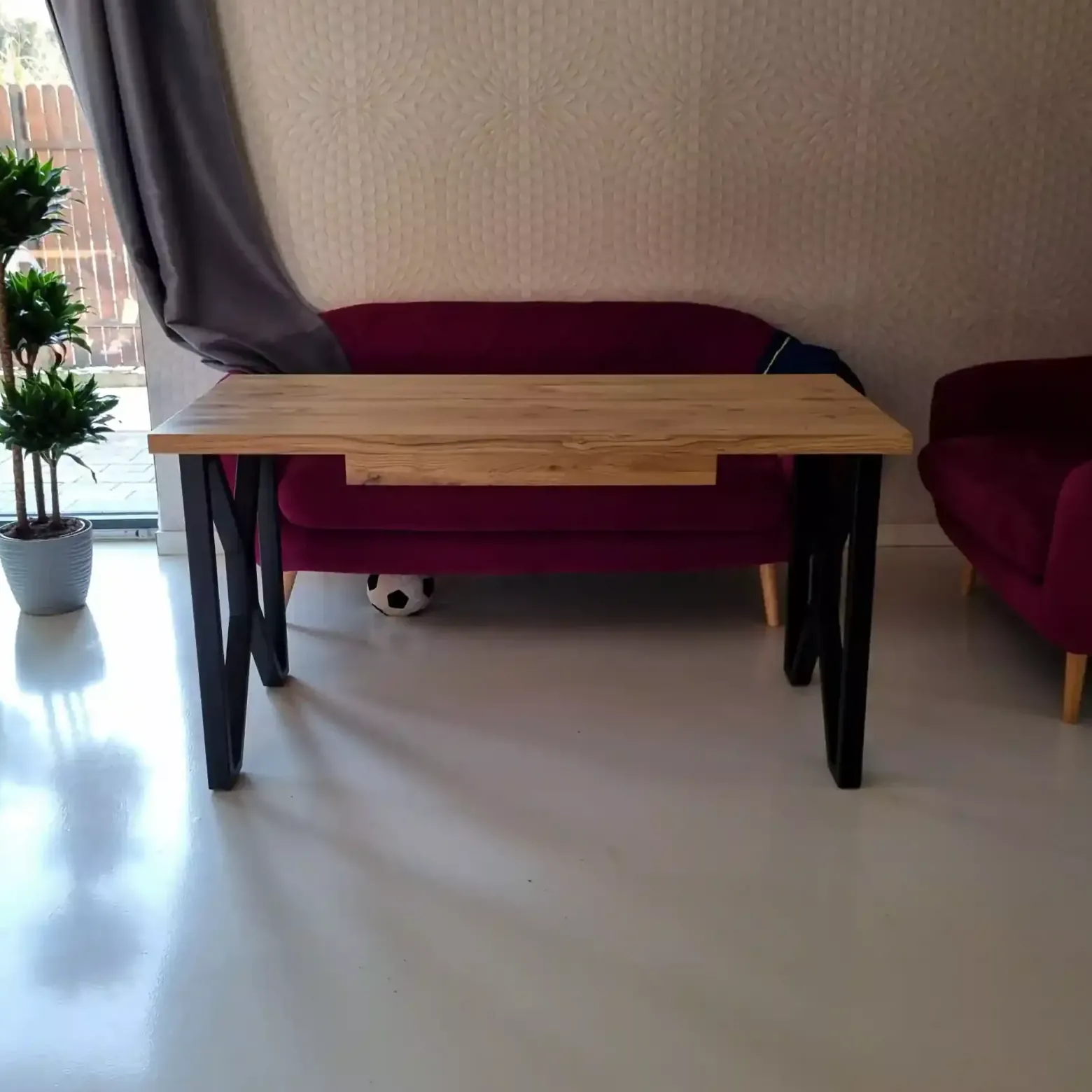 Biurko industrialne loft z szufladą do gabinetu GORAN I