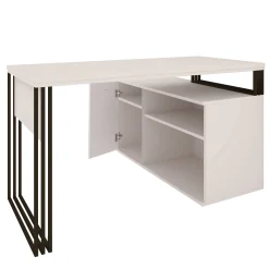 Biurko Klara N1 1D Kaszmir/Czarny 140X112 Cm