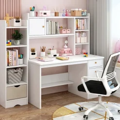 Biurko komputerowe białe loft pod laptop nowoczesne