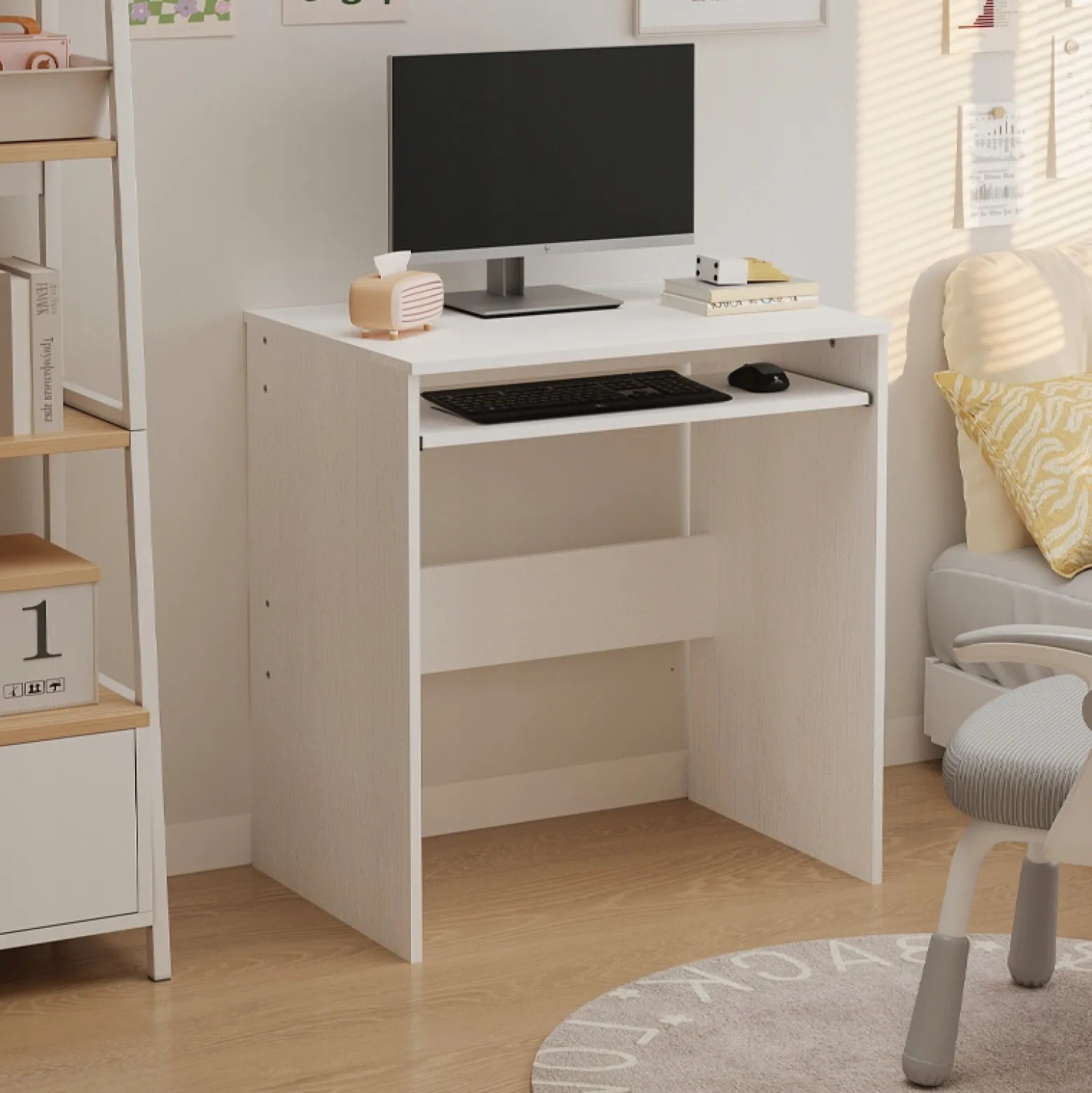 Biurko komputerowe stolik białe loft 70cm