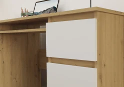 Biurko Kuba dąb artisan biel
