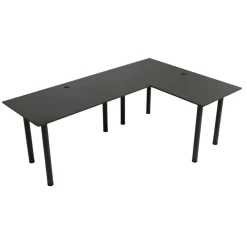 Biurko L-Desk Narożne Czarne