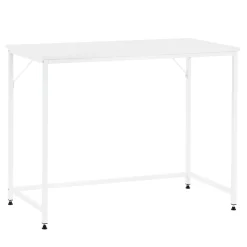 Biurko loft 100x50x76 cm industrialne, stolik komputerowy nowoczesny biały