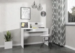 Biurko MAGNET białe 110cm tablica schowek szuflada
