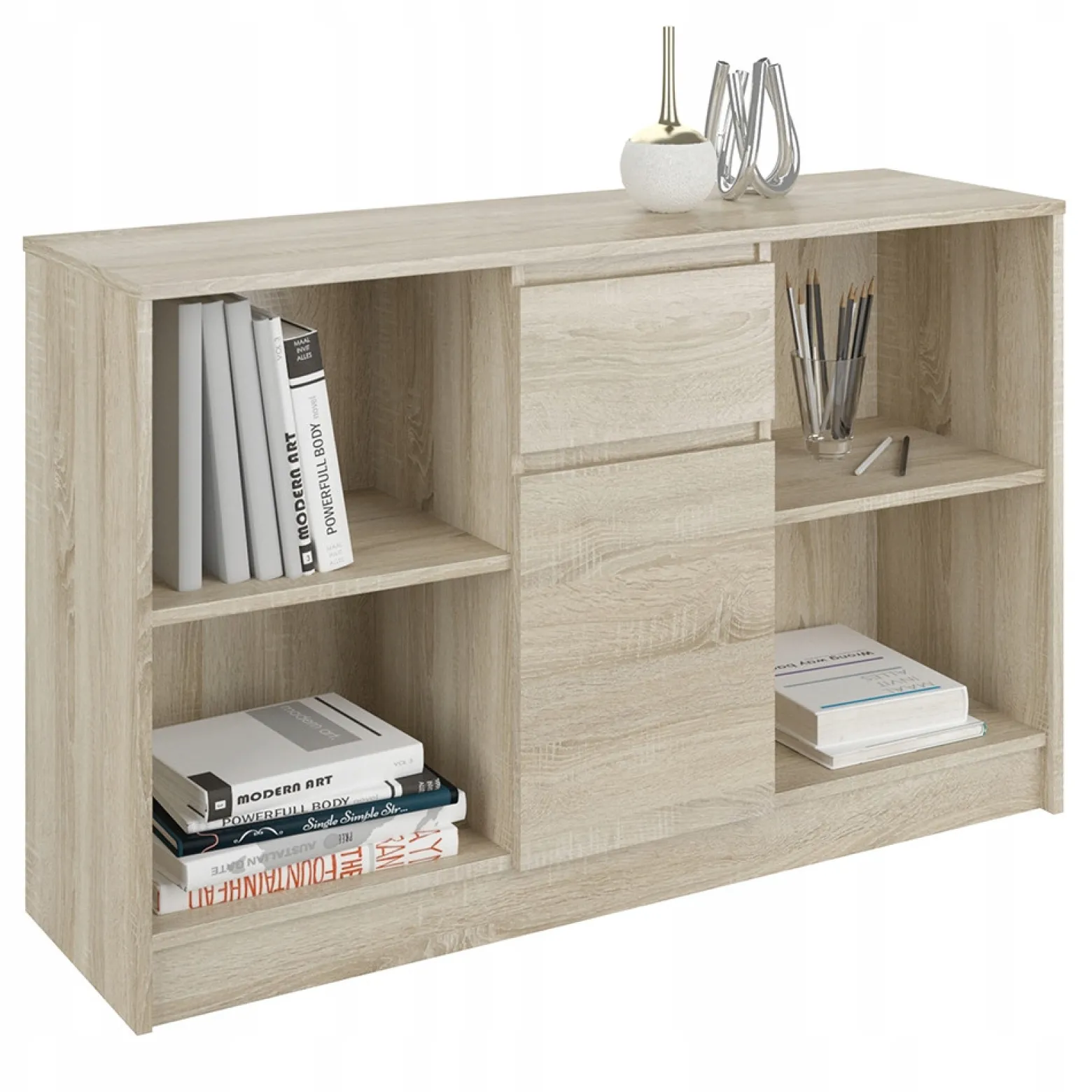 Biurko narożne komoda zestaw 120 cm FRAMIRE N-14 sonoma
