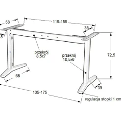 Biurko Pro Desk Dąb Lancelot
