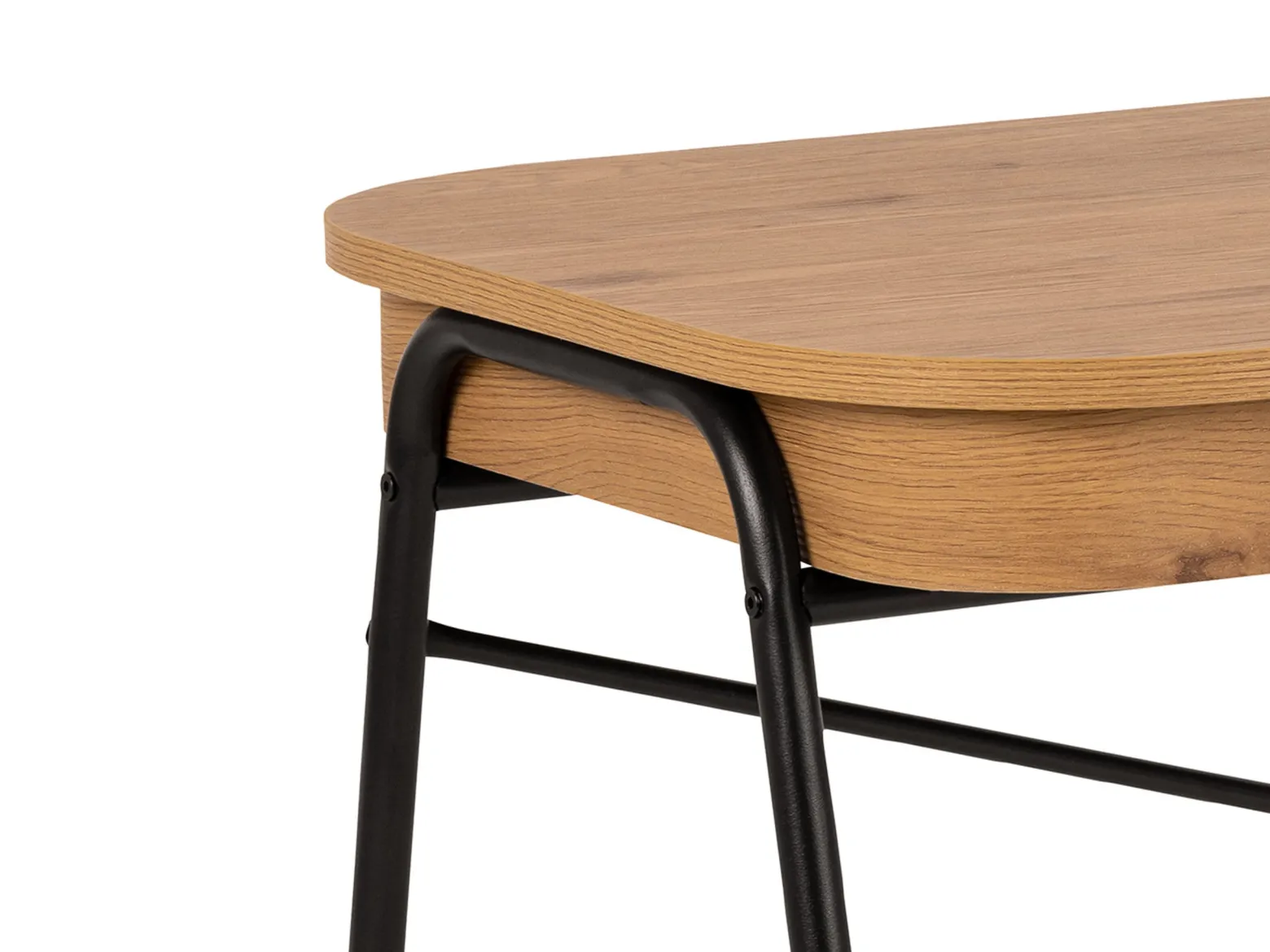 Biurko RAVEN Oak 120 cm loftowe z szufladami