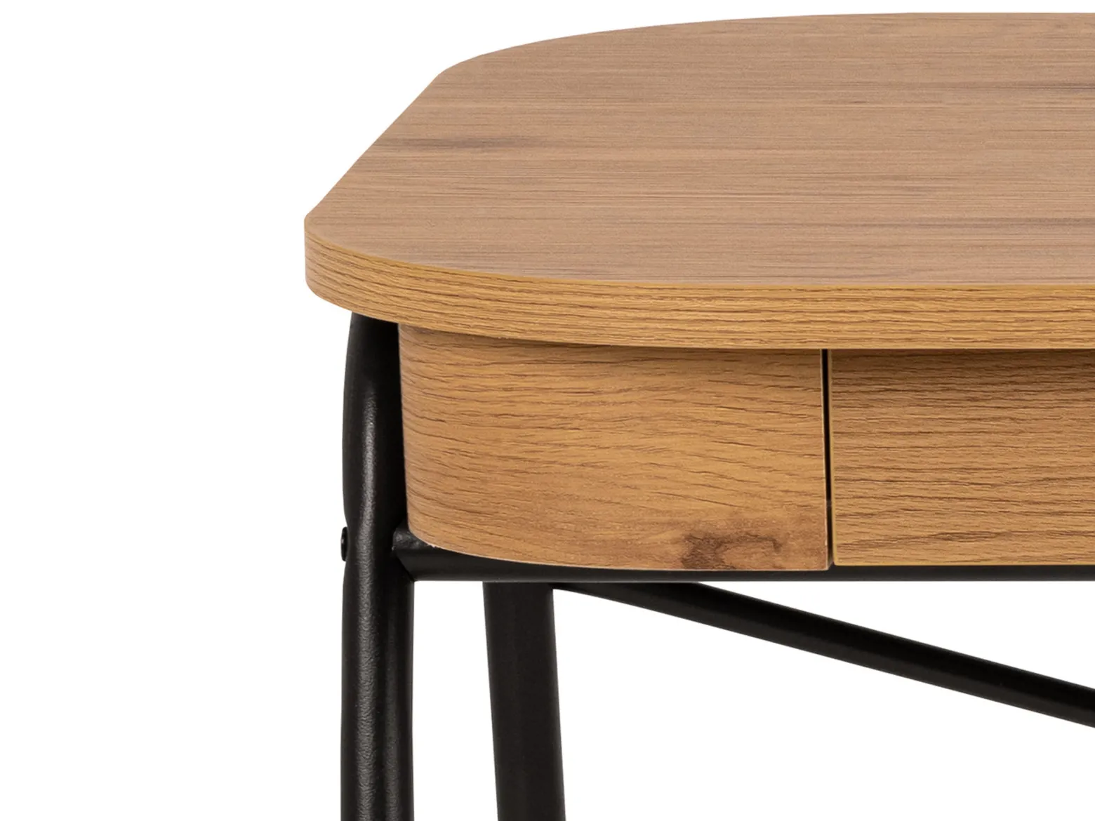 Biurko RAVEN Oak 120 cm loftowe z szufladami