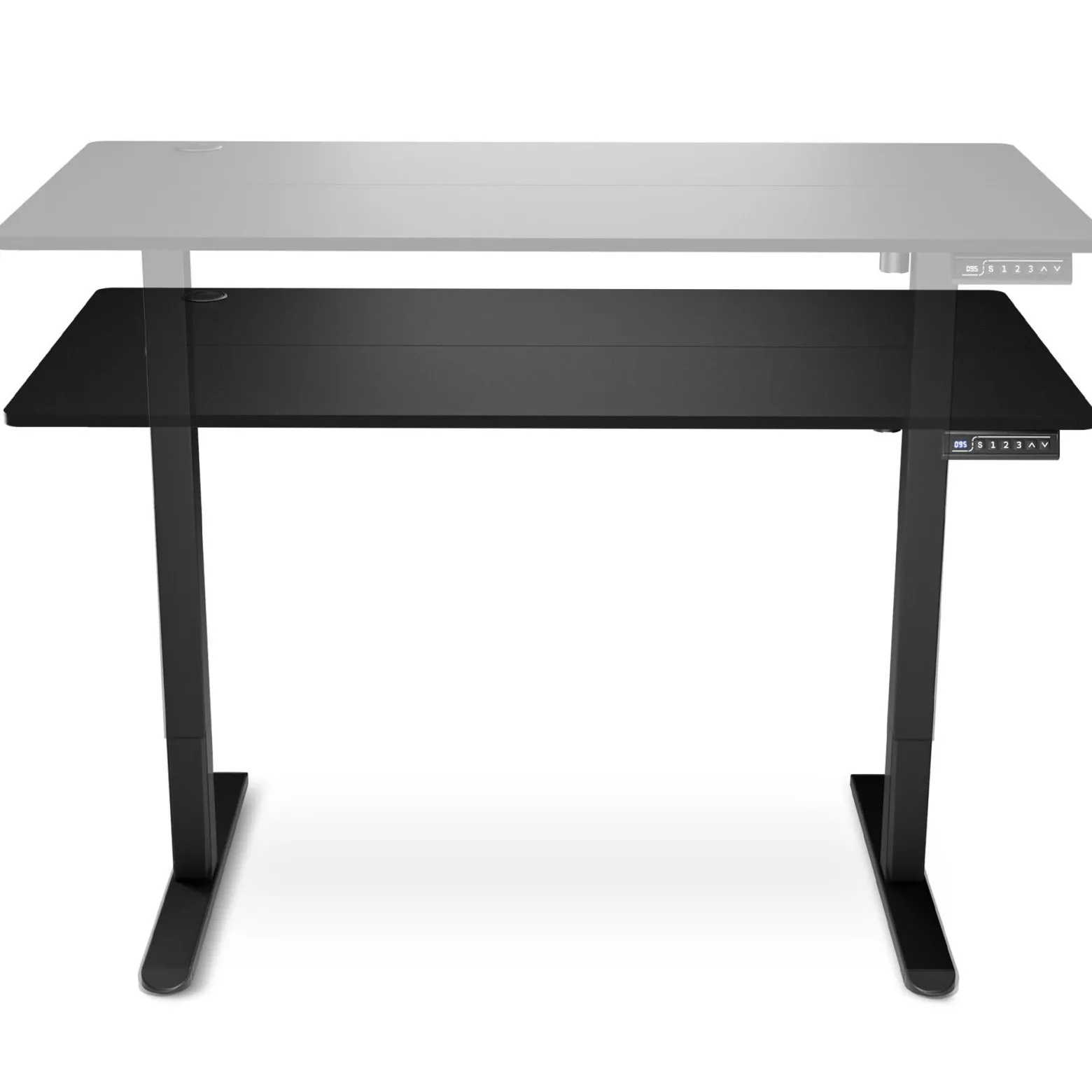 Biurko regulowane elektryczne gamingowe 120 x 60 cm Lerici - Czarne